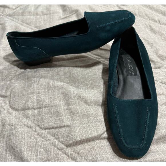 calico Shoes - Calico Cruise Loafers Shoes Flats Women's Size 8.5 M Teal Green Made in Brazil